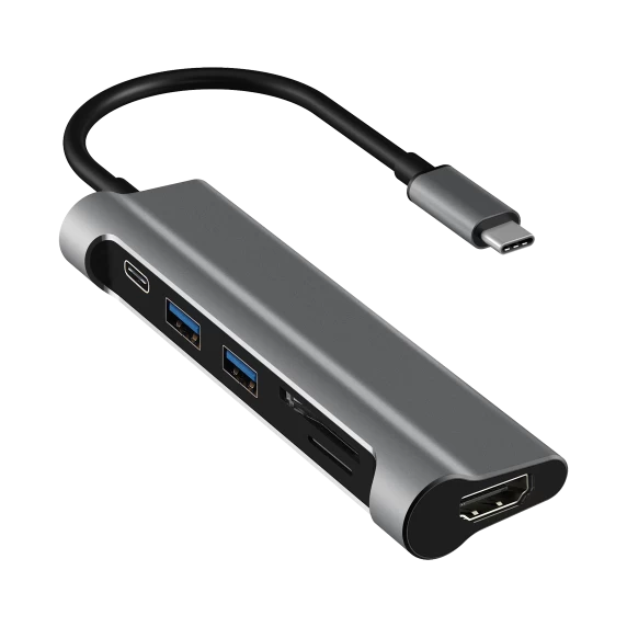 هاب شش پورت USB-C جی سی پال مدل JCP6217