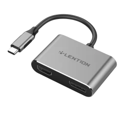 تبدیل USB-C به HDMI و DisplayPort لنشن مدل C52s